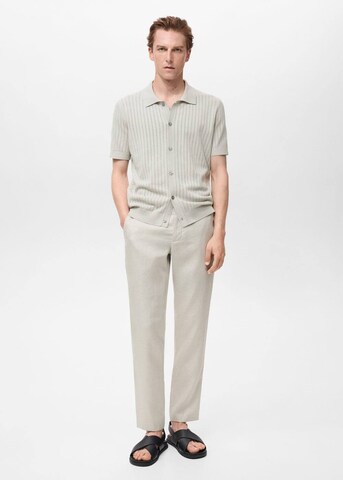 MANGO MAN Slim fit Pants 'Oyster' in Beige