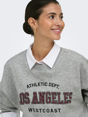 Jaqueline de Yong Sweatshirt 'Mesa' in Grey