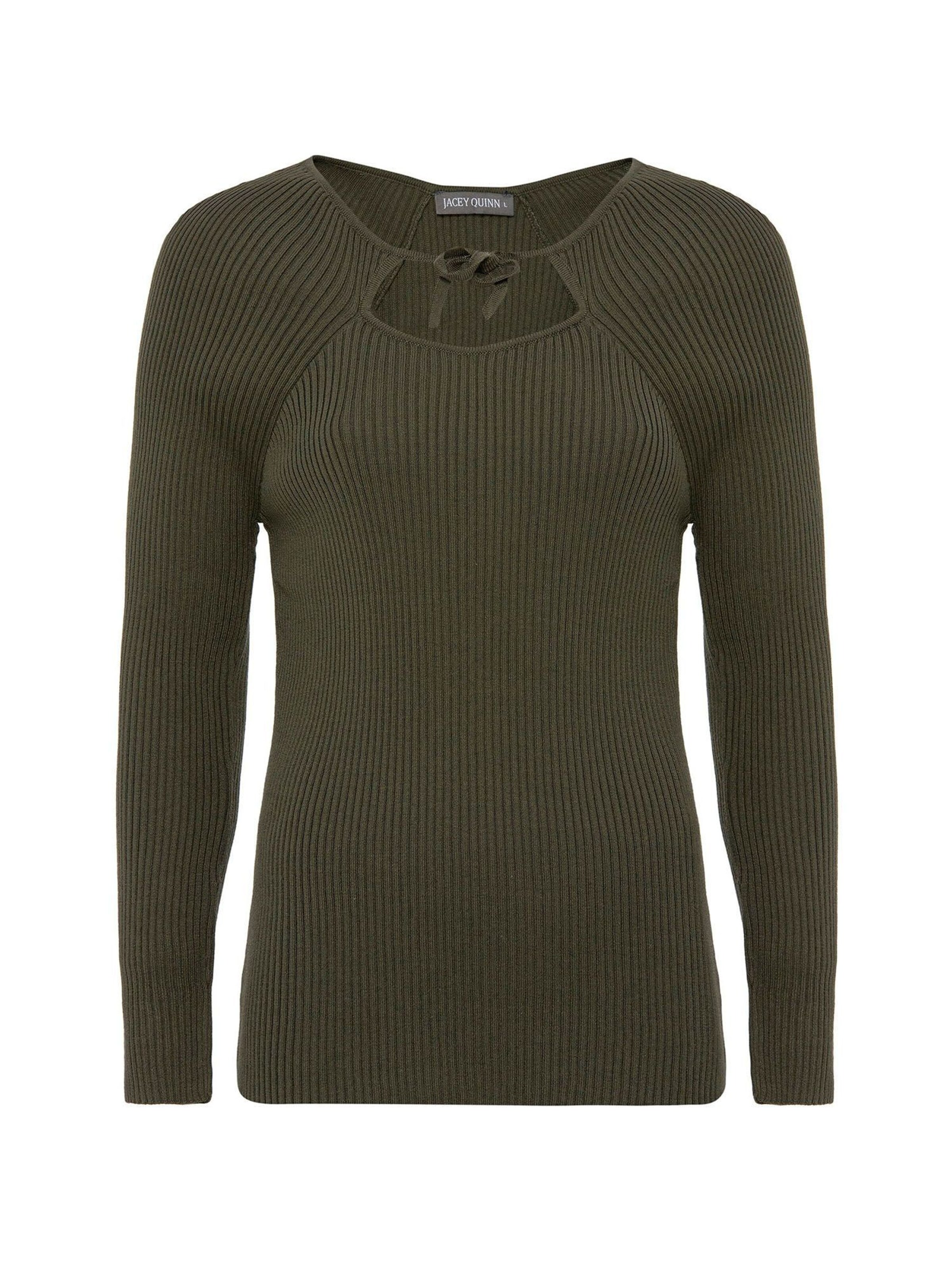 Jacey Quinn Trui in Groen: voorkant