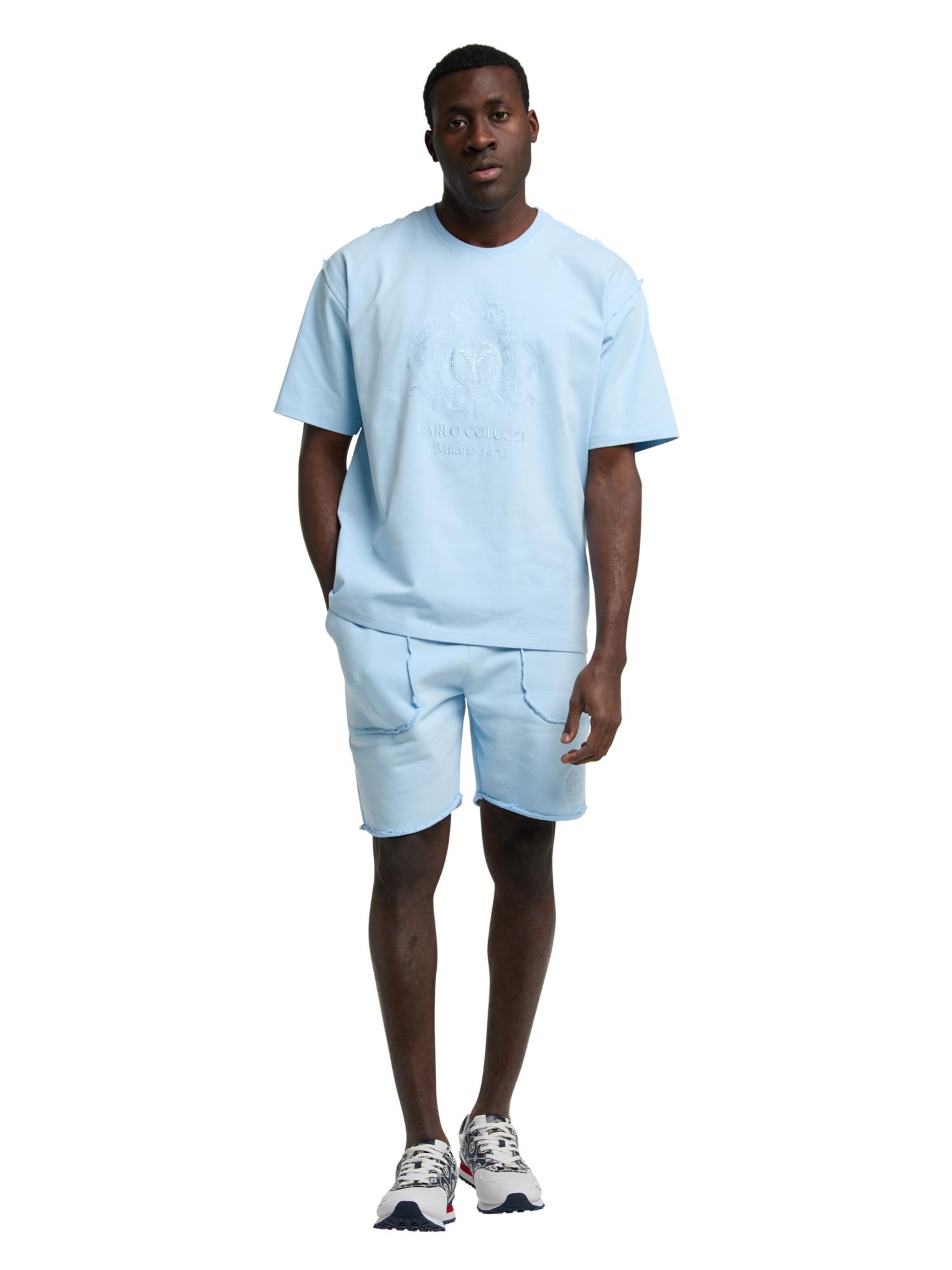 Regular Pantalon 'De Benedetto' Carlo Colucci en bleu