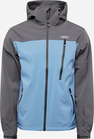 Veste outdoor 'DELTON' Weather Report en bleu : devant