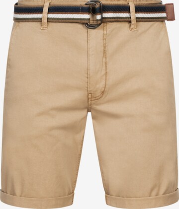 Regular Pantalon 'Cunning' INDICODE JEANS en beige : devant