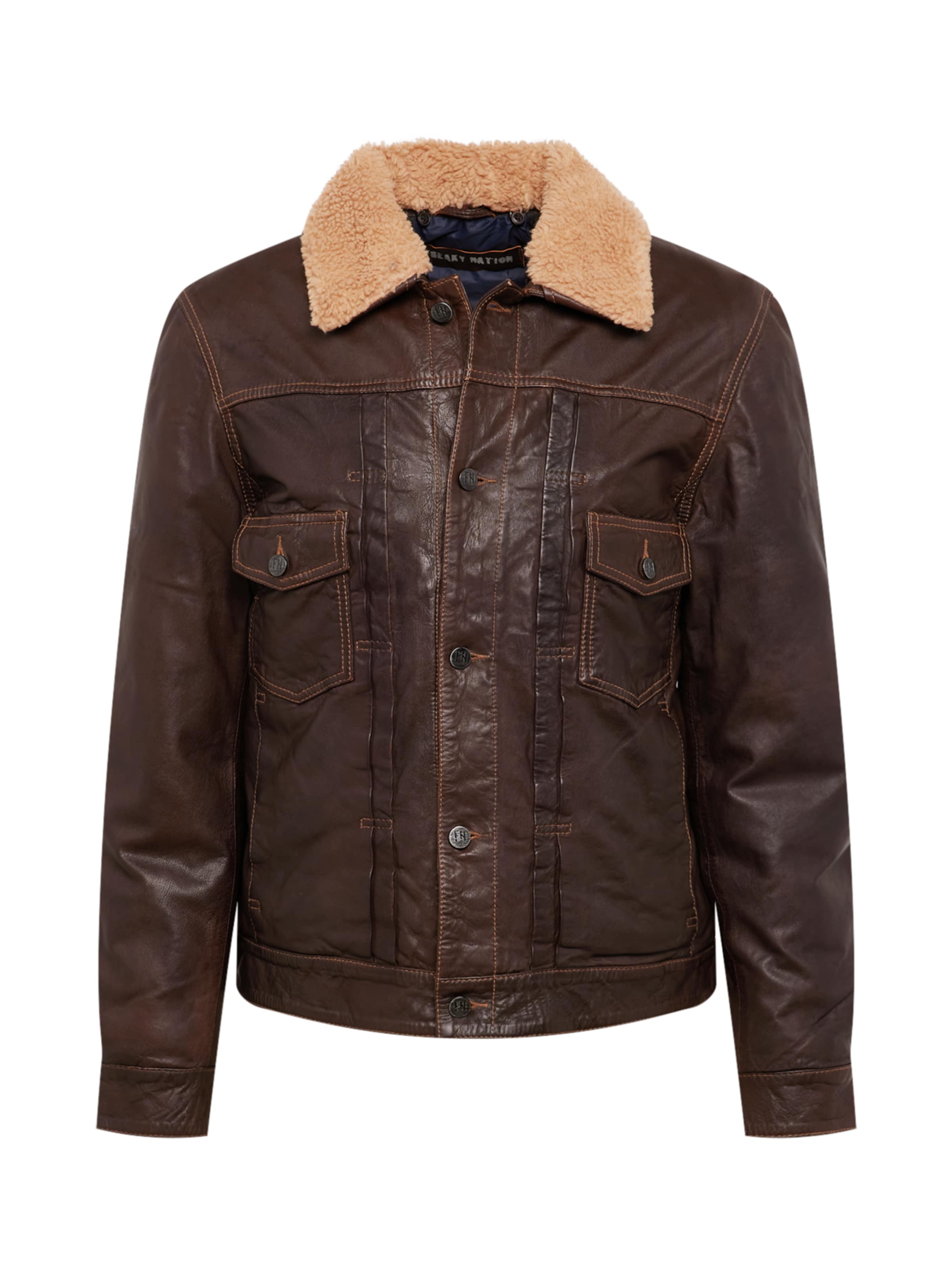 FREAKY NATION Between-season jacket in Brown: front