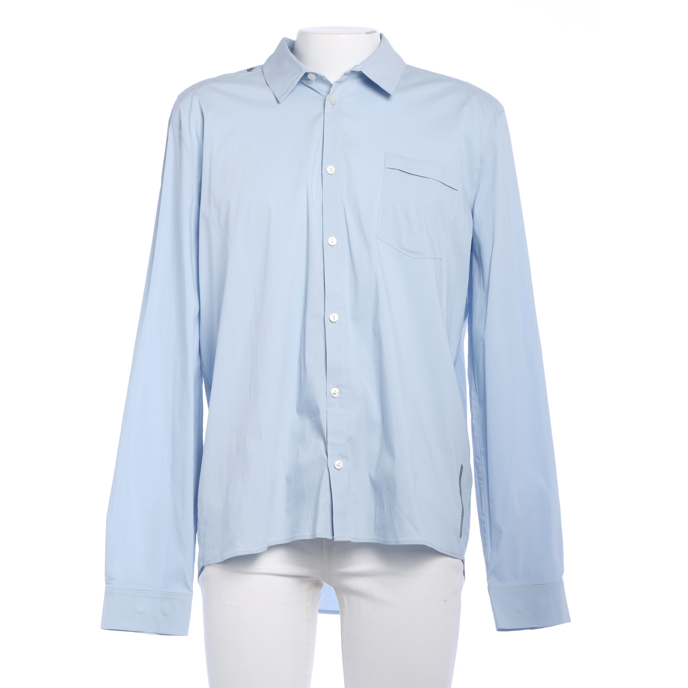 AlphaTauri Freizeithemd / Shirt / Polohemd langarm in XXL in hellblau, Produktansicht