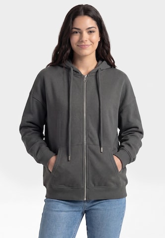 MYMO - Sudadera con cremallera en gris: frente