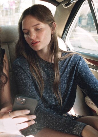 MANGO TEEN Knit Cardigan 'Carmen' in Blue