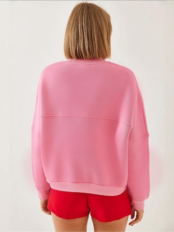 Bianco Lucci Zip-Up Hoodie in Pink