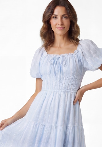 Usha - Vestido 'Floral' em azul