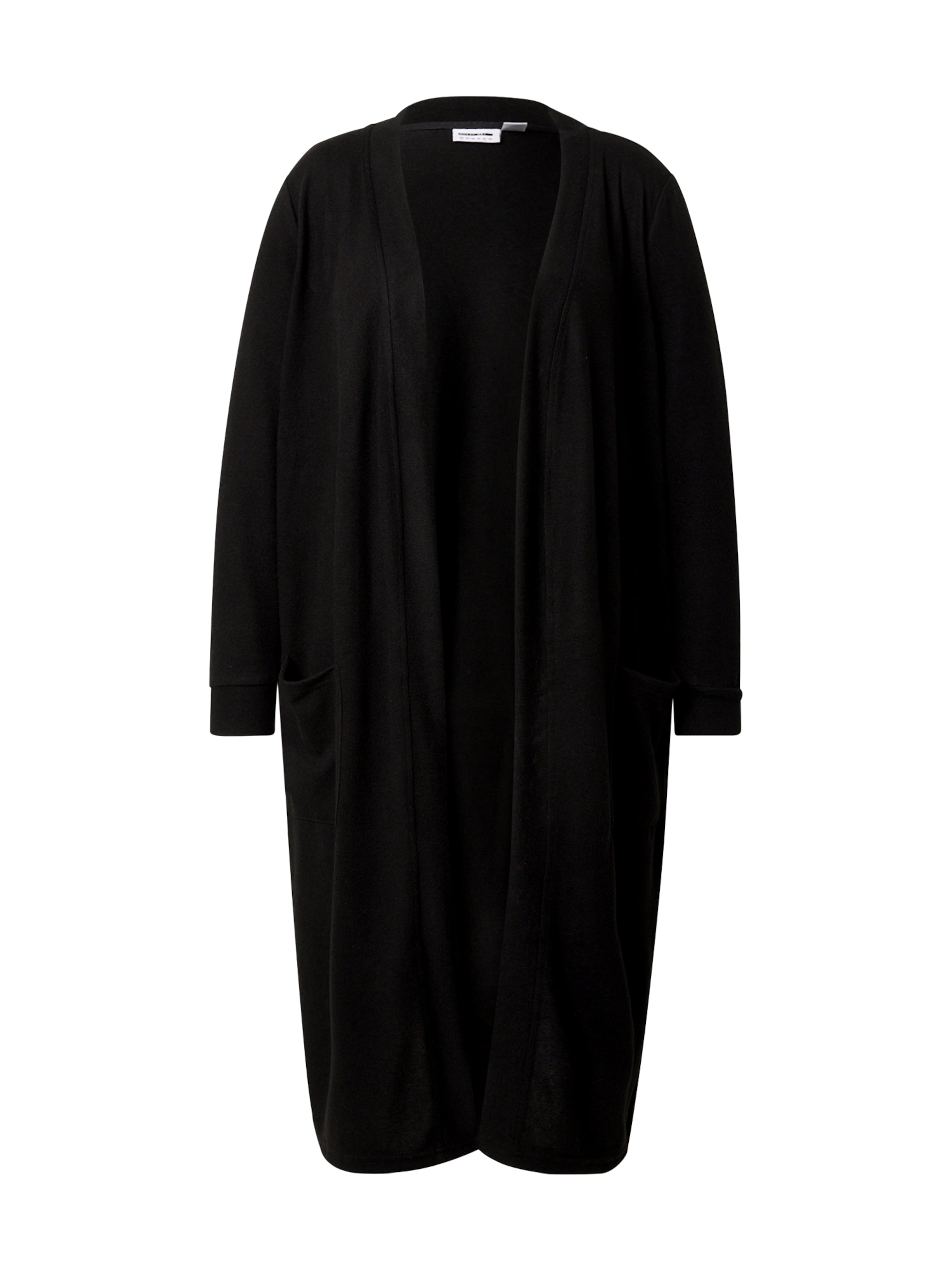 Noisy May Curve Knit Cardigan 'NMCCITY' in Black: front