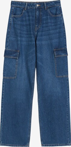 Loosefit Jeans cargo Bershka en bleu : devant