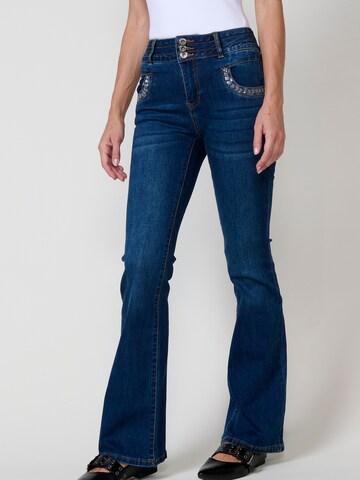 KOROSHI Bootcut Džínsy - Modrá: predná strana