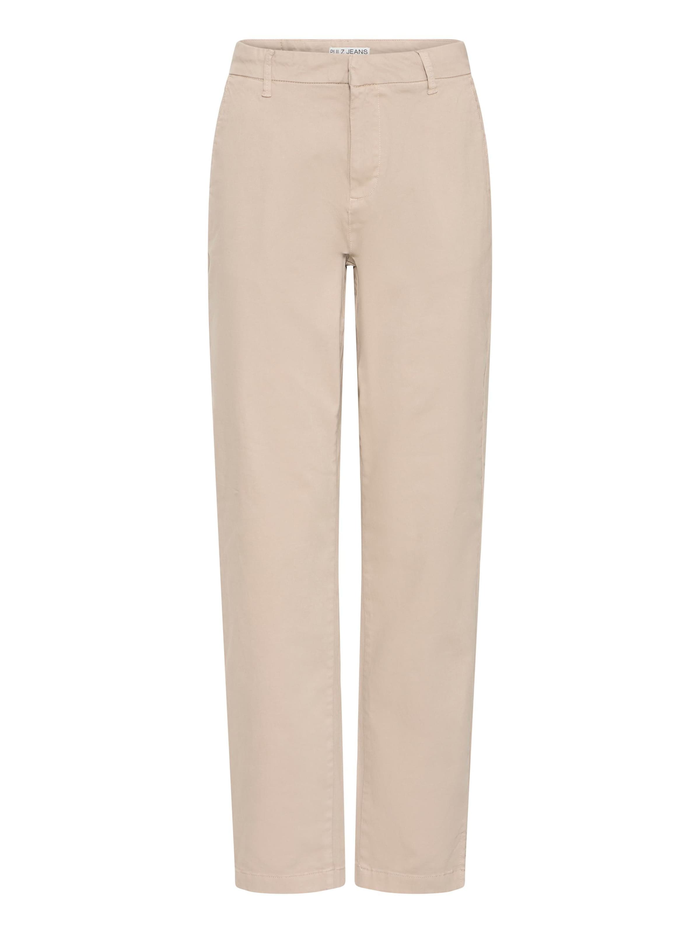 PULZ Jeans Regular Chino 'Bonnie' in Beige: voorkant