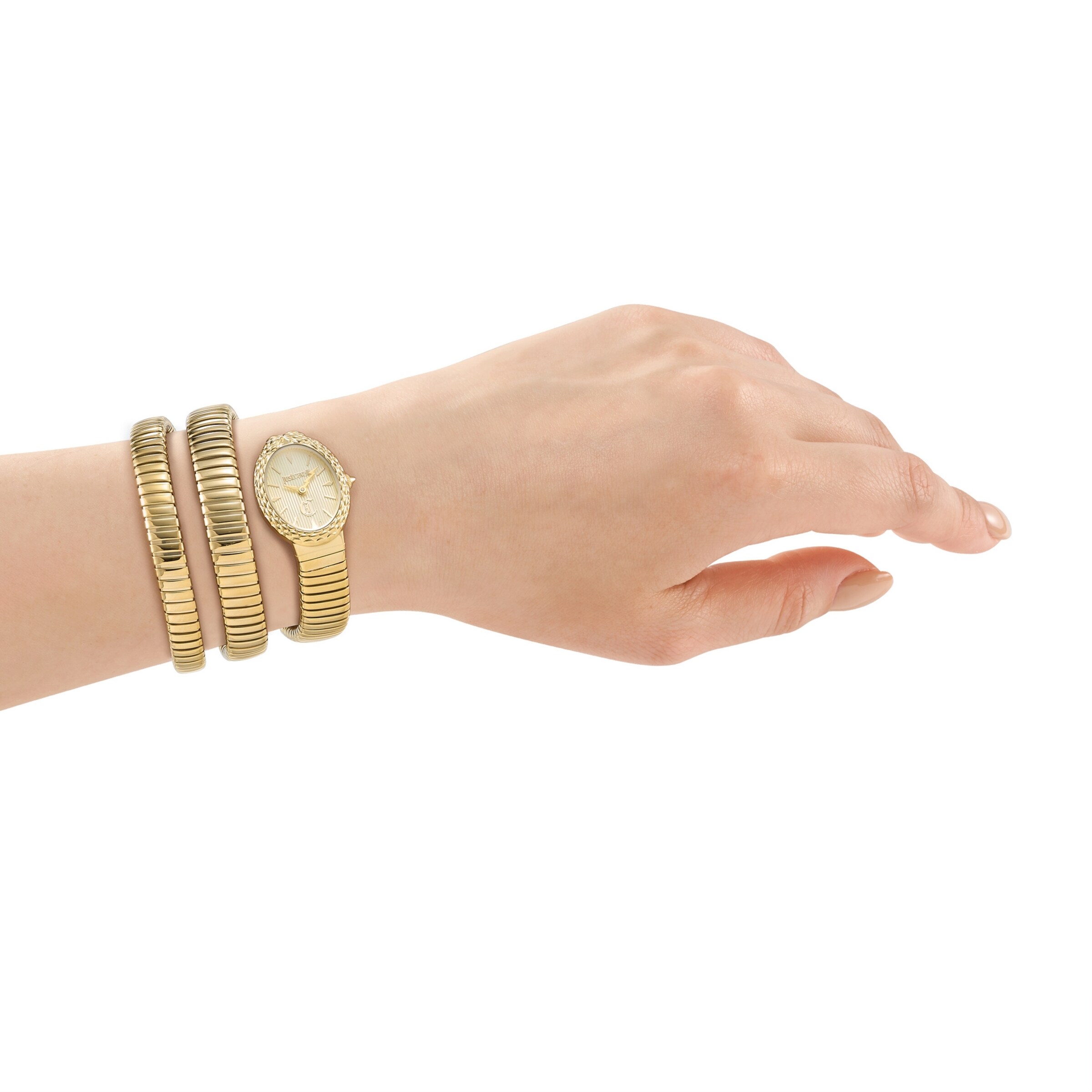 Just Cavalli Time Analog Watch in Gold: front