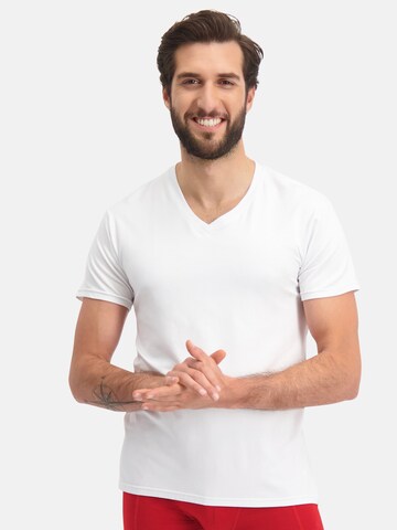 T-Shirt 'Velo' Bamboo basics en blanc : devant