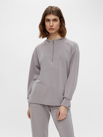 PIECESSweater majica 'Vigga' - siva boja: prednji dio