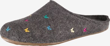 HAFLINGER Slippers 'Farfalline' in Grey: front