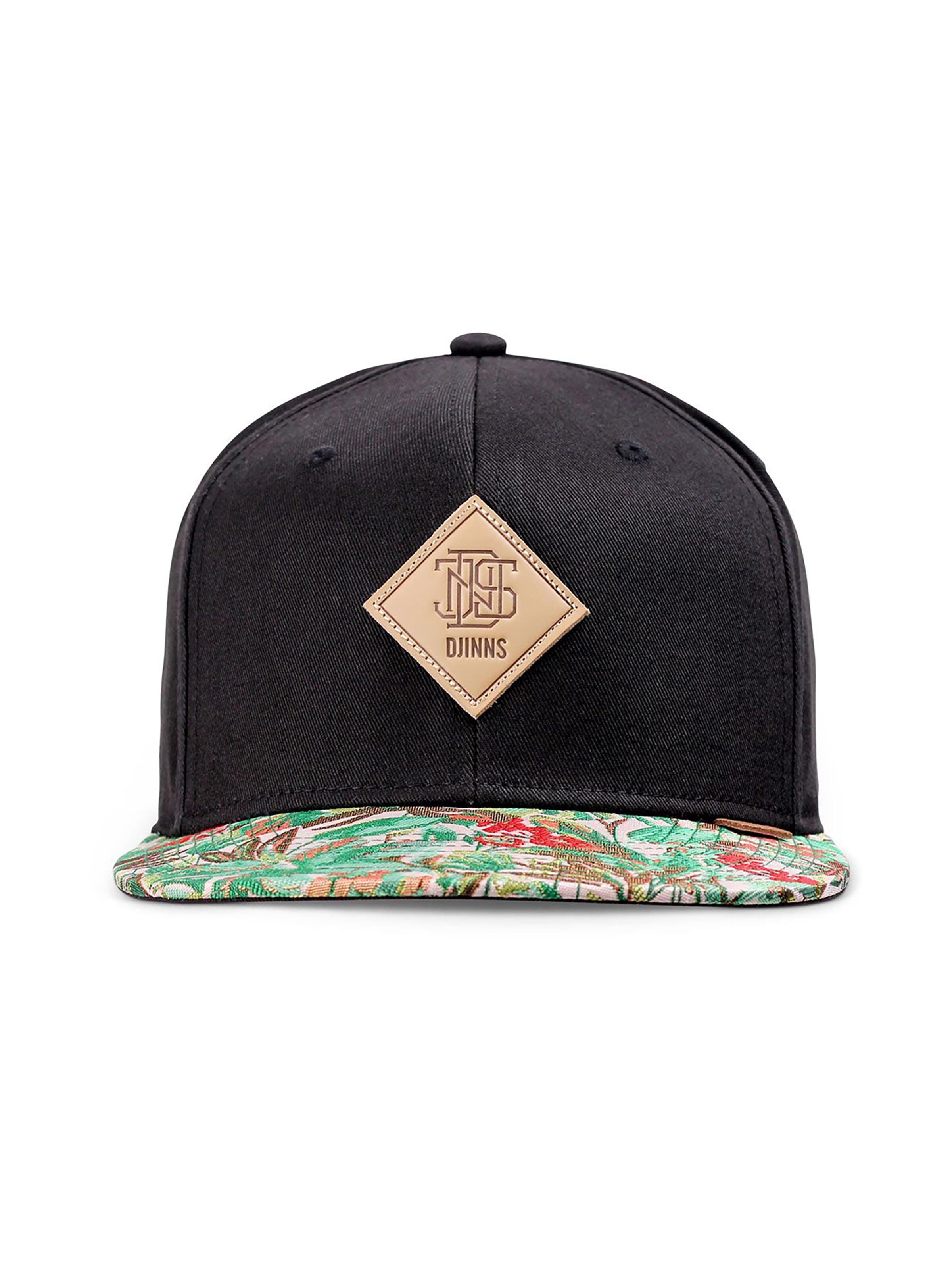 DJINNS Cap '6P SB Woven Jungle Rev' in Black: front