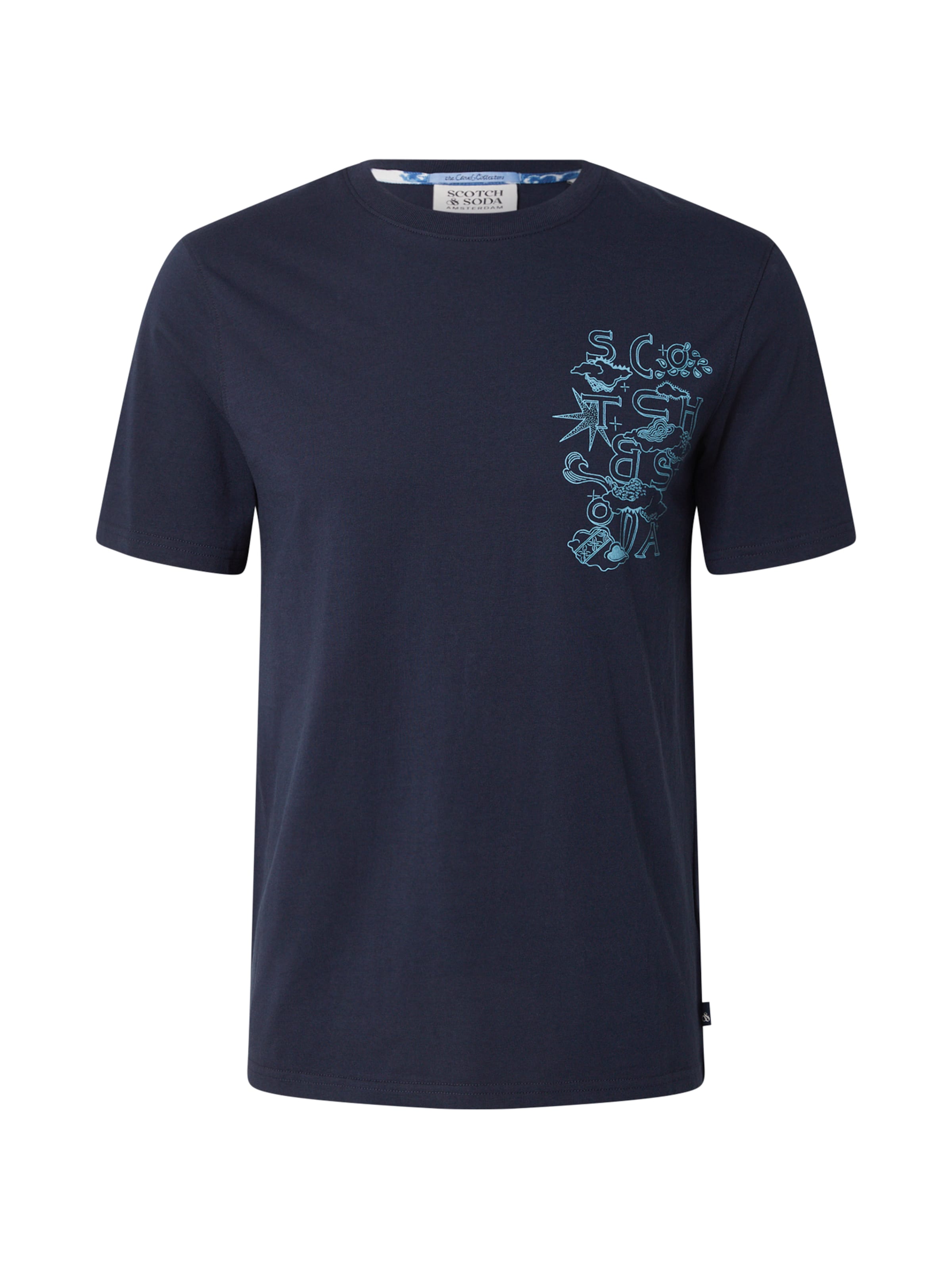 SCOTCH & SODA T-shirt i blå: framsida