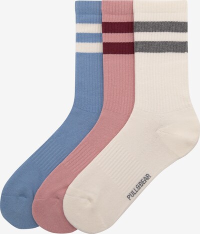 Pull&Bear Socken in blau / grau / rosa / offwhite, Produktansicht