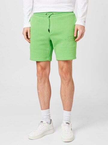 TOMMY HILFIGER Regular Broek in Groen: voorkant