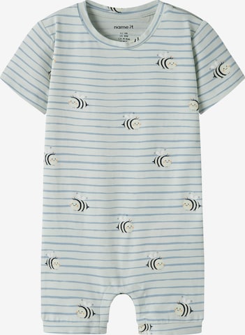 Barboteuse / body 'NBMVROELS' NAME IT en bleu : devant