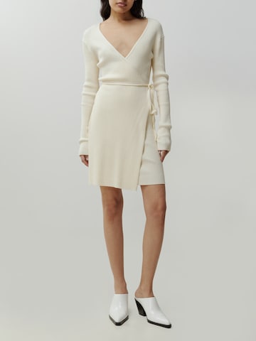 EDITED Knitted dress 'Bryanna' in White: front