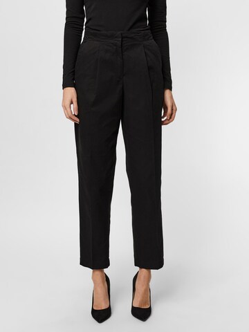 VERO MODA Loose fit Trousers with creases in Black: front