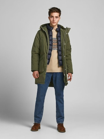 JACK & JONES Winter Parka in Green