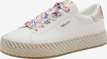 Tamaris Низкие кроссовки в Белый: спереди