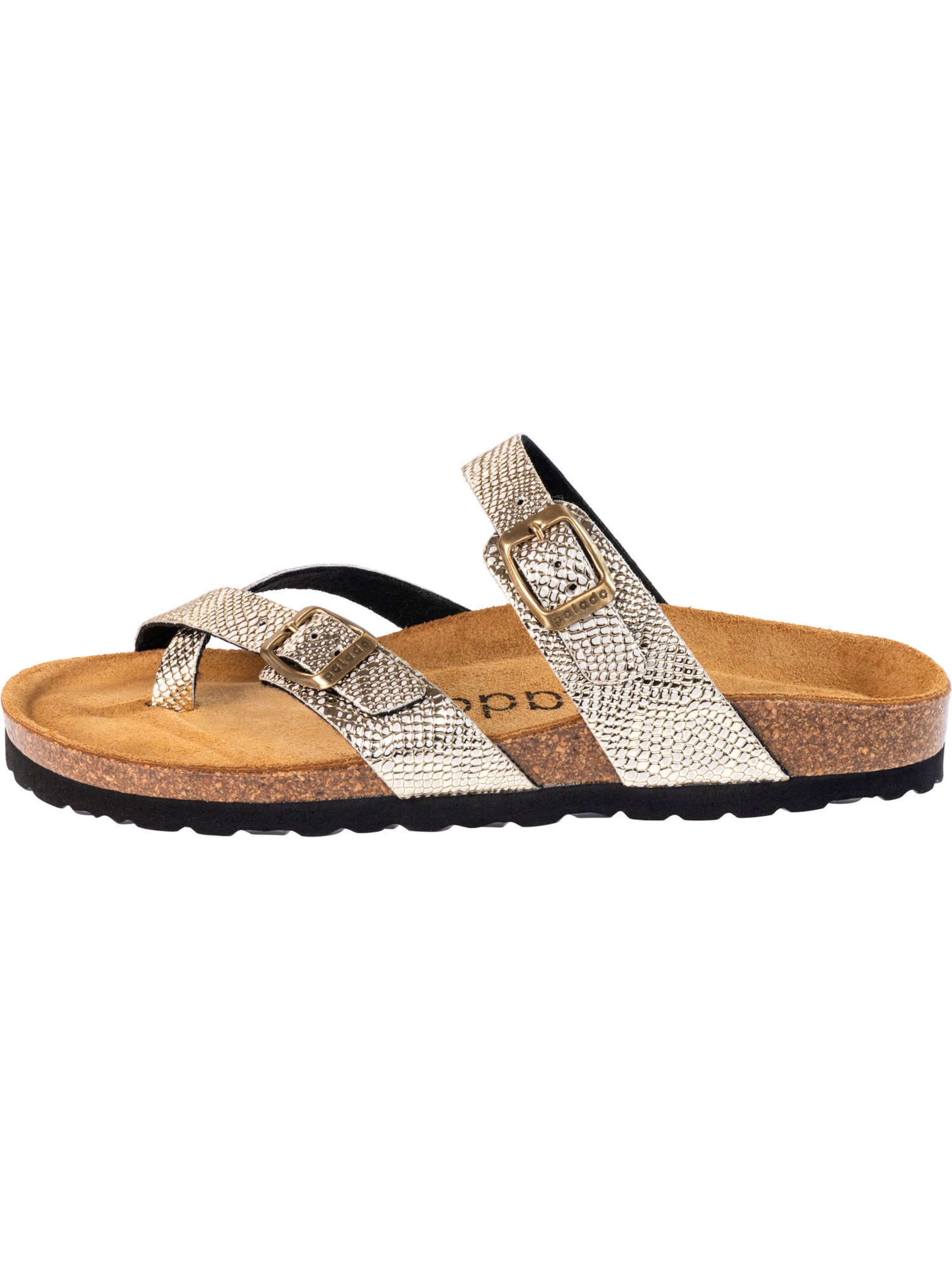 Tongs 'Cres' Palado en or : devant