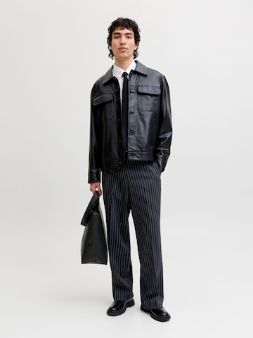 JACK & JONES Wide Leg Lærredsbukser 'JPSTBill' i blå