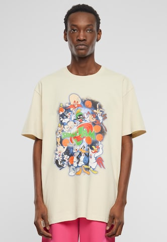 T-Shirt 'Space Jam Teamwork' MT Upscale en beige : devant