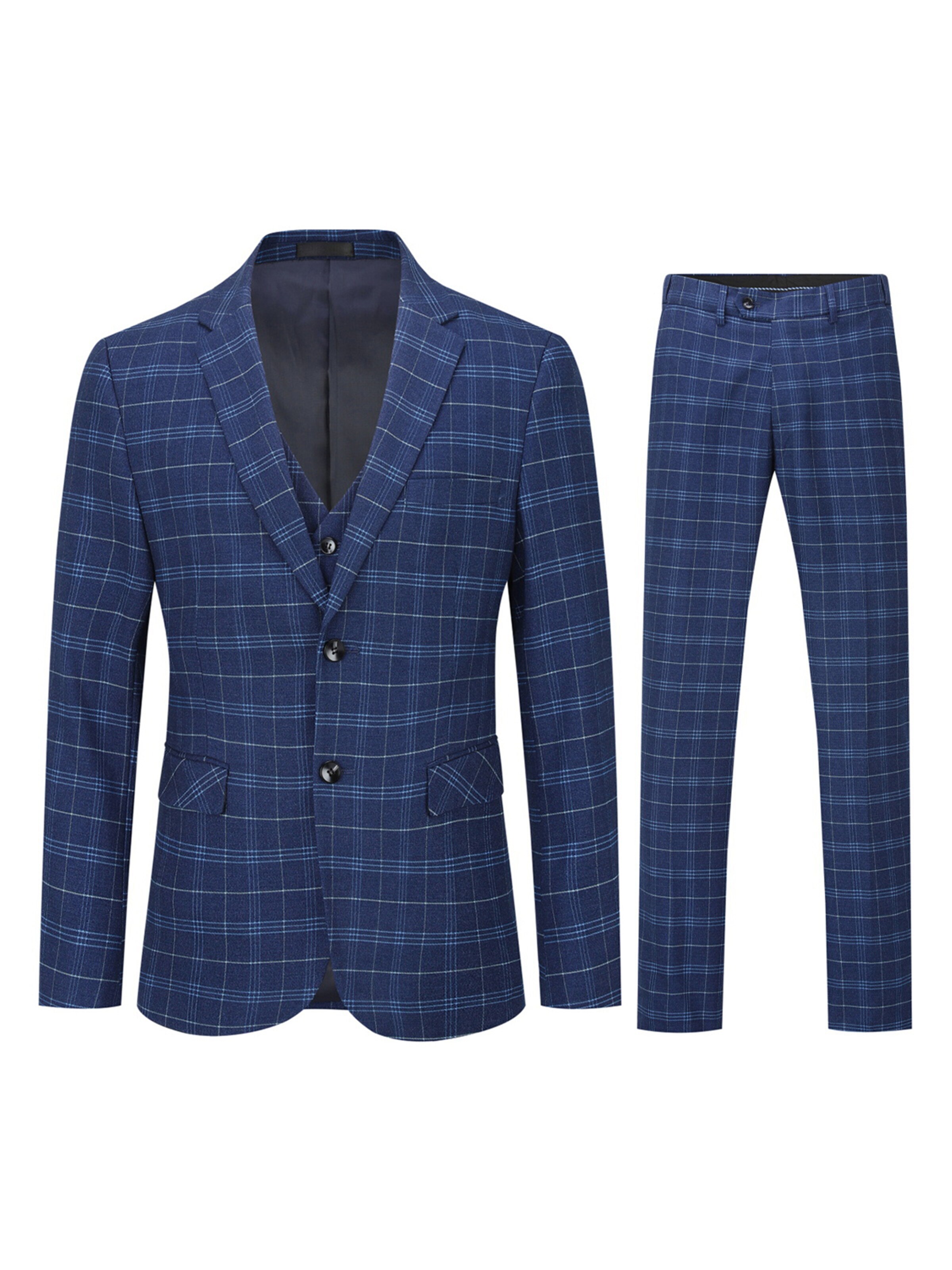 YOUTHUP Slim fit Suit in Blue: front