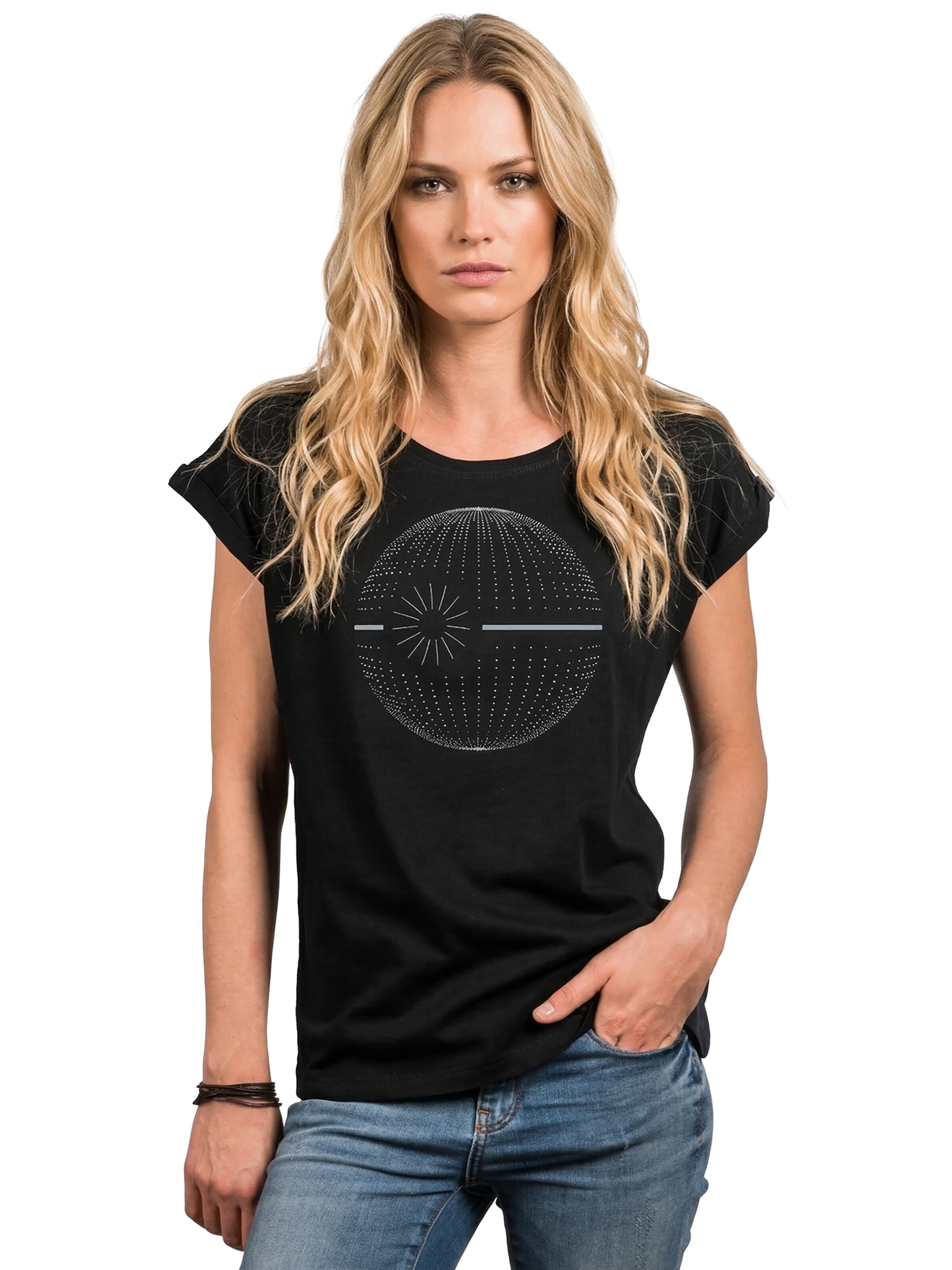 MAKAYA Shirt 'Dot Star' in Black: front