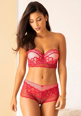 LASCANA Balconette Bra in Red: front