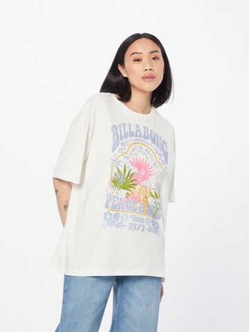 BILLABONG Тениска 'PEACE AND LOVE' в сиво: отпред