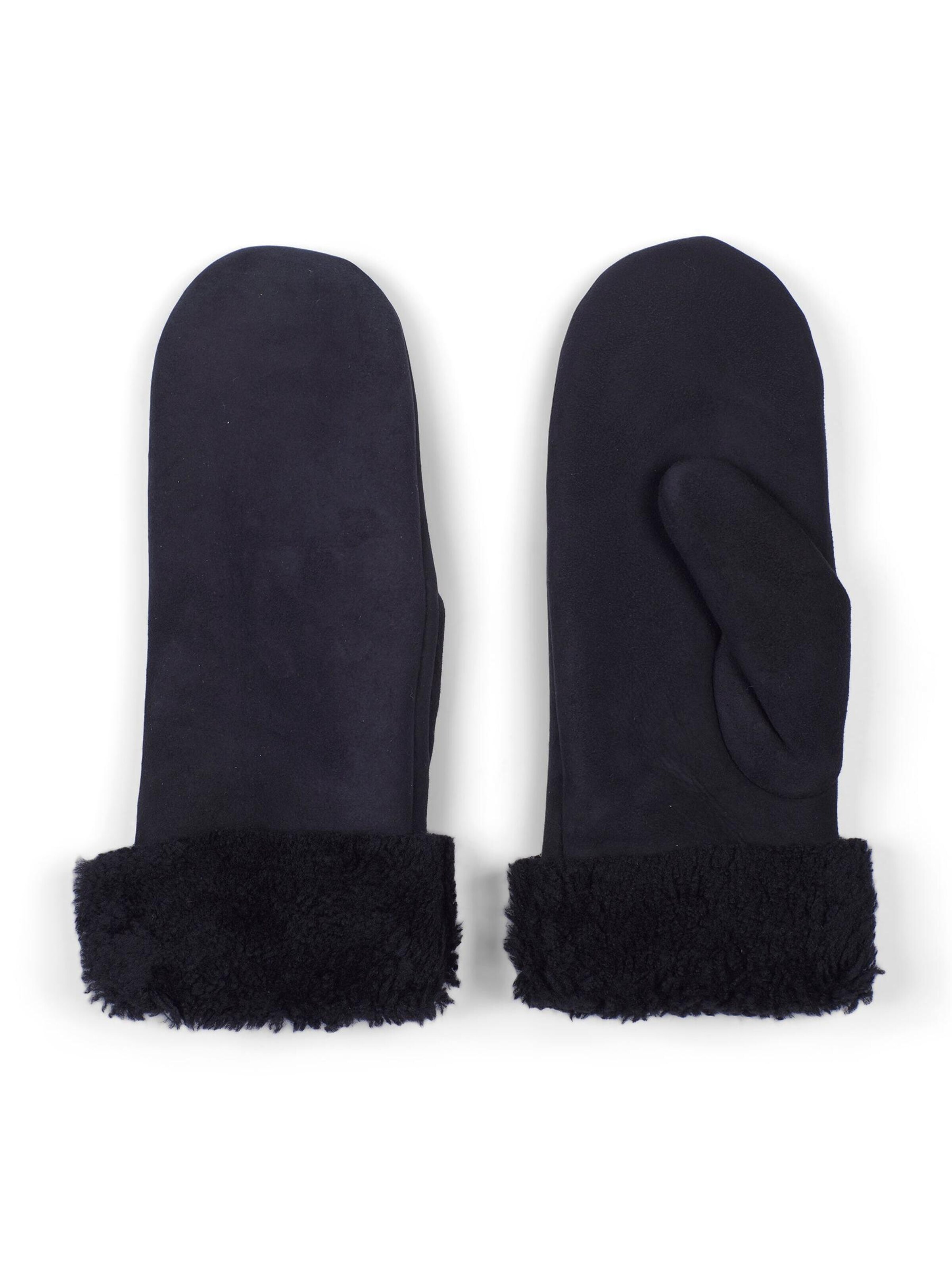 Mezzoguanti 'Women's Leather Gloves Elsa' di Howard London in nero: frontale