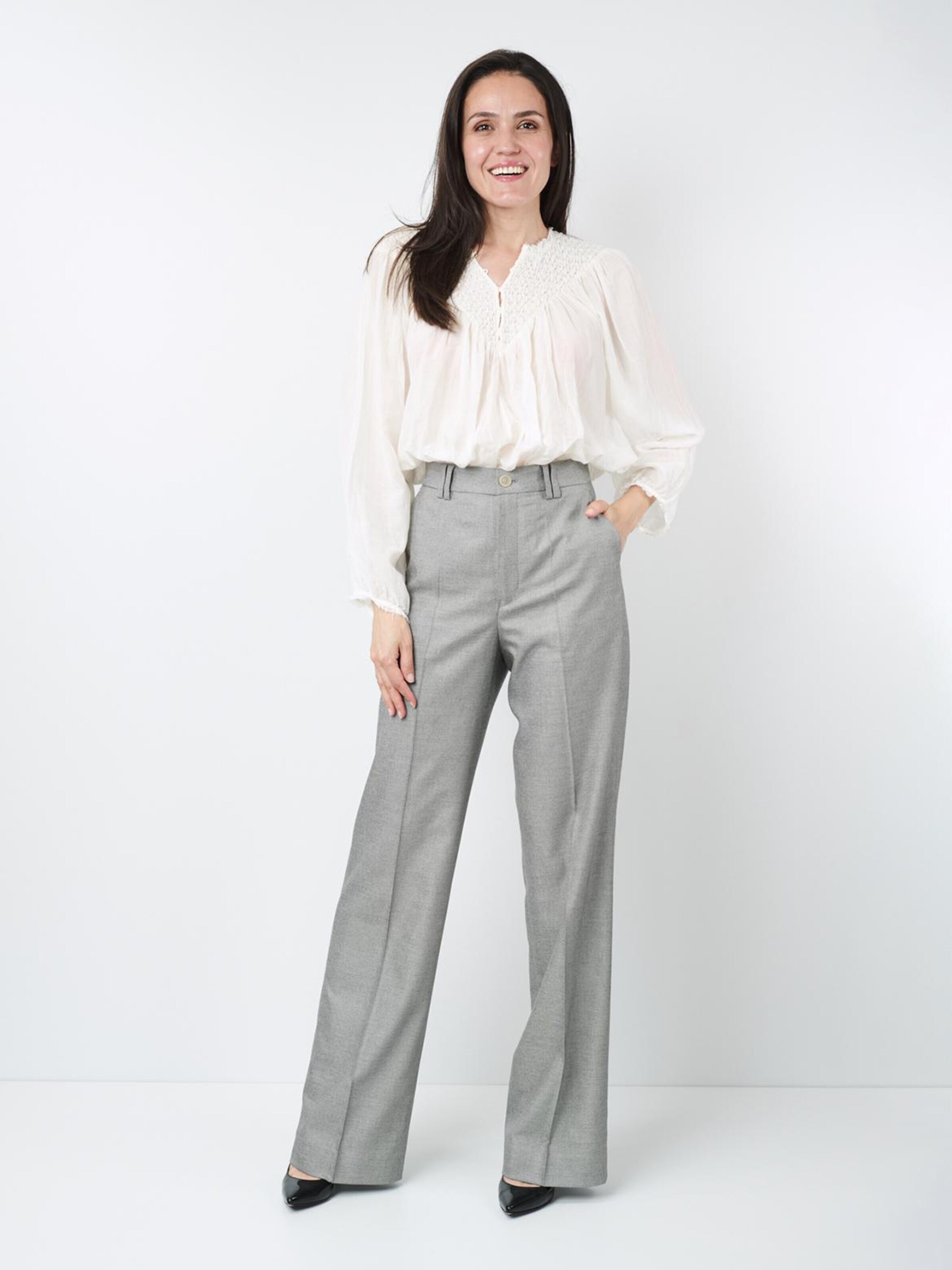 Flared Pantaloni per costume tradizionale 'Martha 7685' di W. Wegener in grigio
