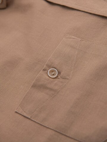 Regular fit Camicia di Ombre in marrone