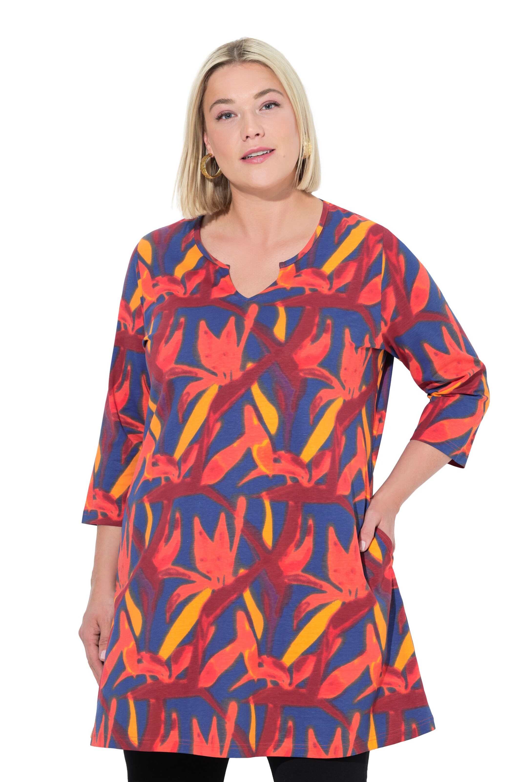 Ulla Popken Shirt in Oranje: voorkant