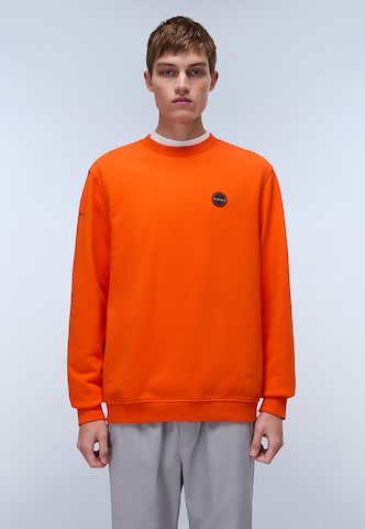 NAPAPIJRI Sweatshirt 'B-Badge' in Oranje: voorkant