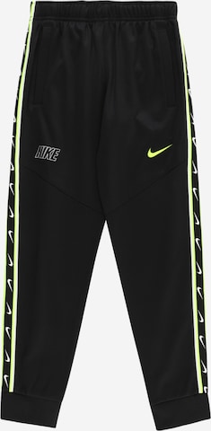 Nike SportswearTapered Hlače 'REPEAT' - crna boja: prednji dio