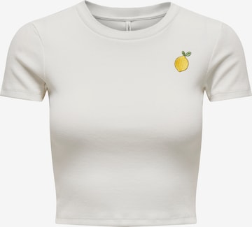 ONLY T-Shirt 'ONLFRUITY' in Weiß: Vorderseite