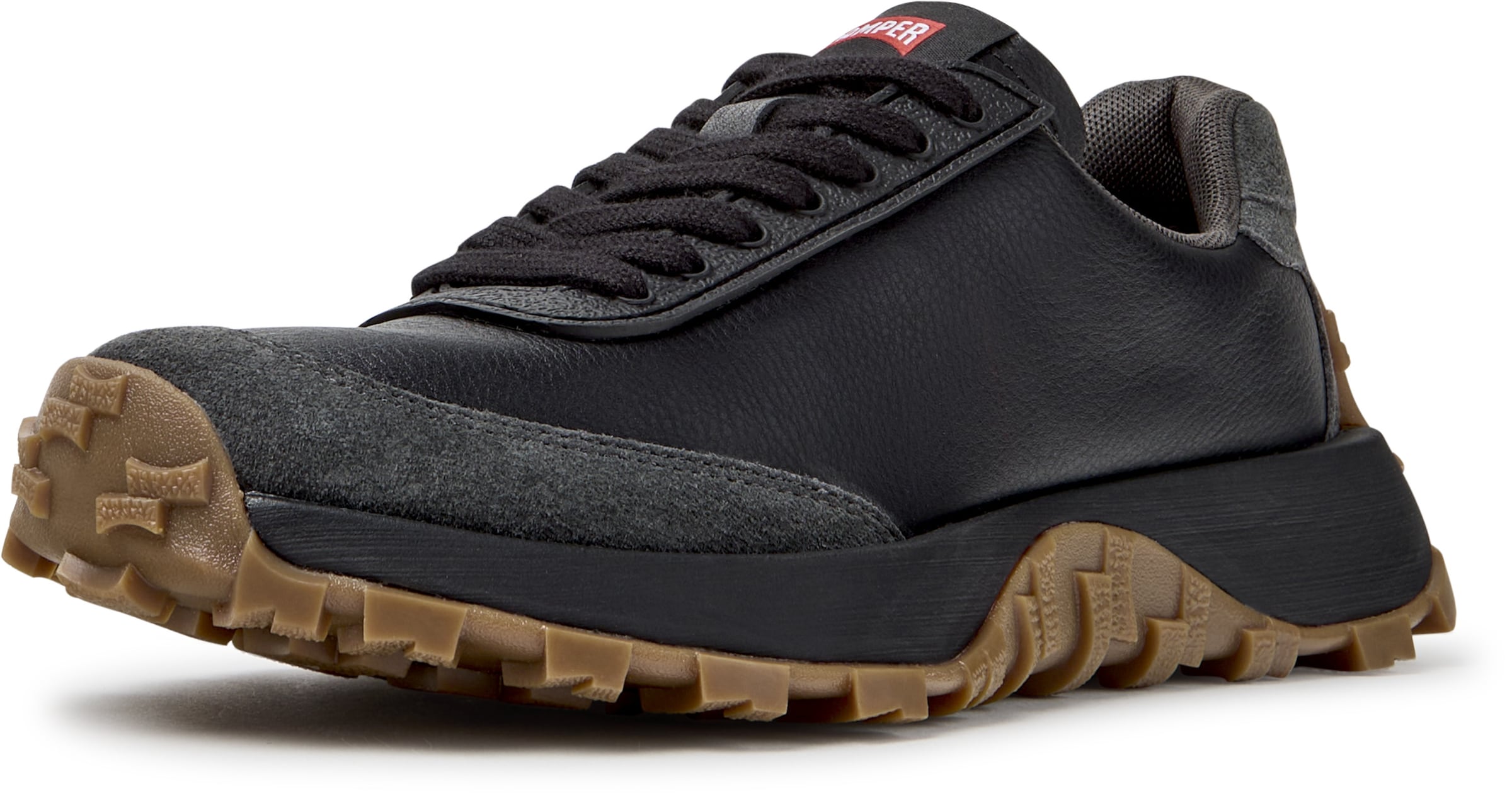 CAMPER Platform trainers ' Drift Trail ' in Black: front