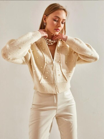 Cardigan 'Strickjacken' Bianco Lucci en beige