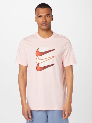 Nike Sportswear Футболка 'SWOOSH' в Ярко-розовый: спереди