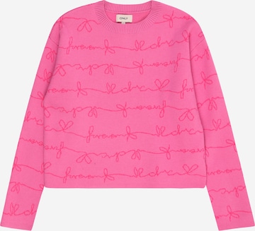 Pull-over ONLY GIRLS en rose : devant