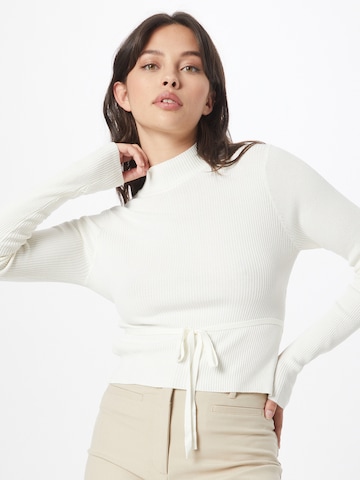 Nasty Gal Sweater in White: front