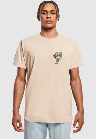 Maglietta 'Flamingo' di Mister Tee in beige: frontale