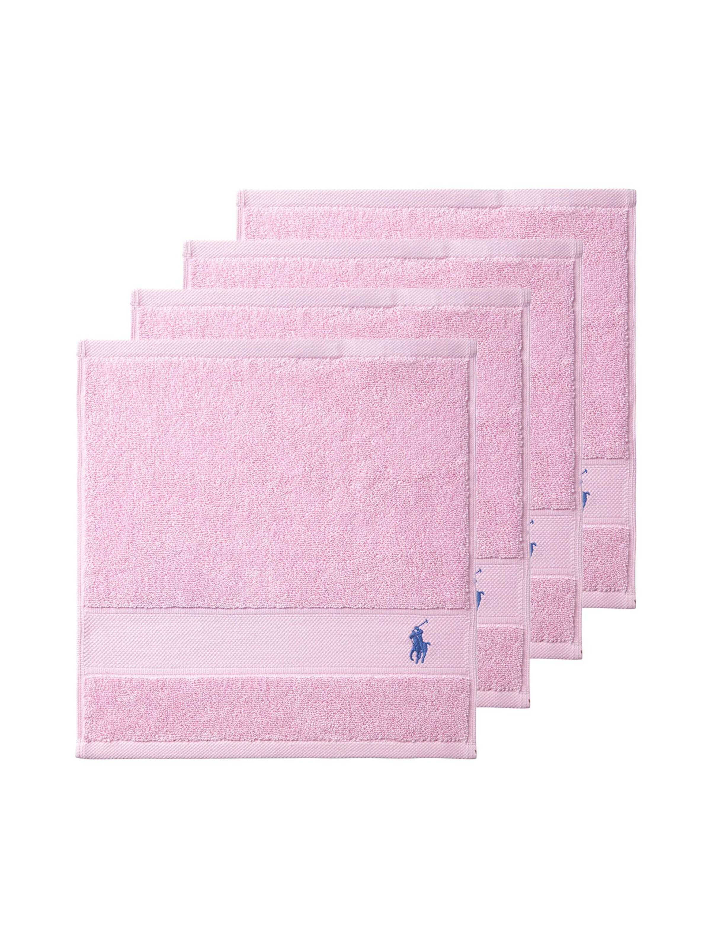 Ralph Lauren Home Towel 'POLOPLAYER' in Pink: front